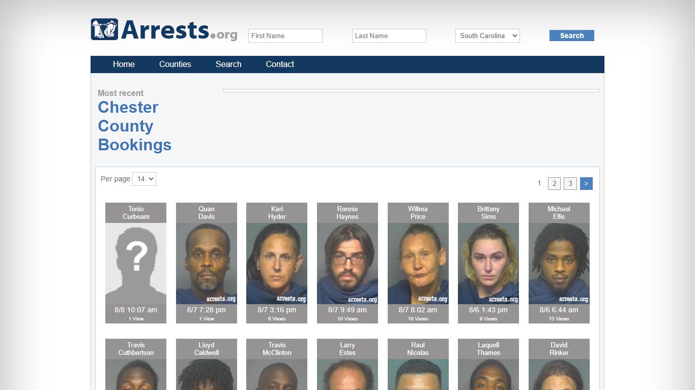 Chester County Arrests and Inmate Search